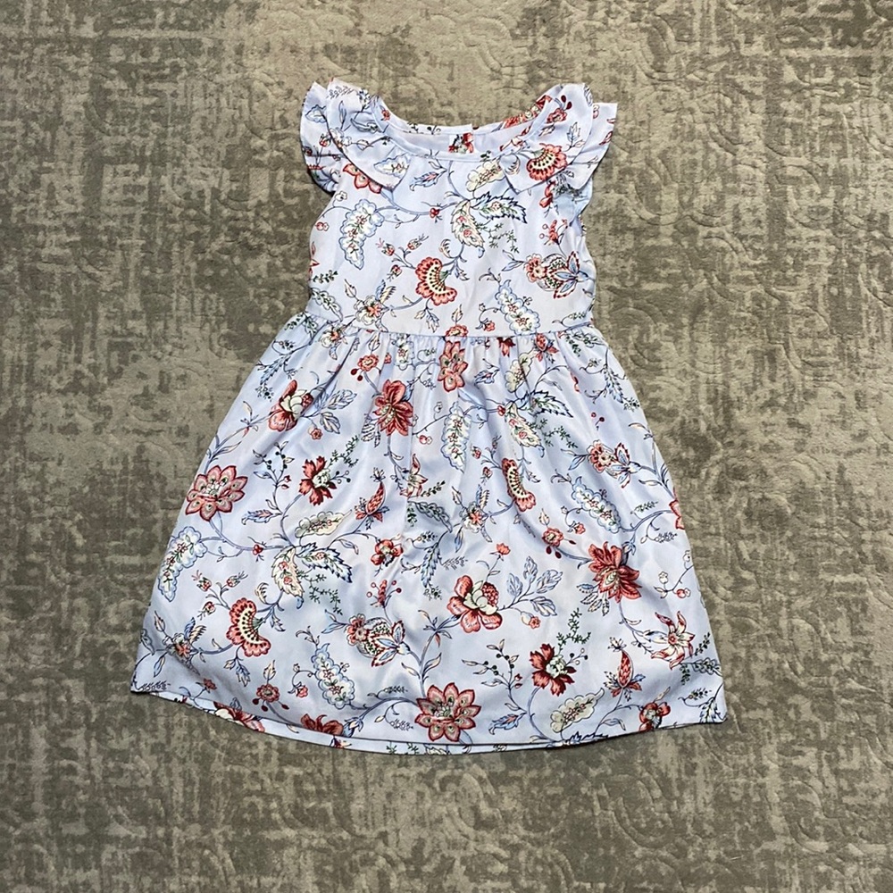 🔥4/20! Girls Janie and Jack, blue floral dress. Size 3/ 3T